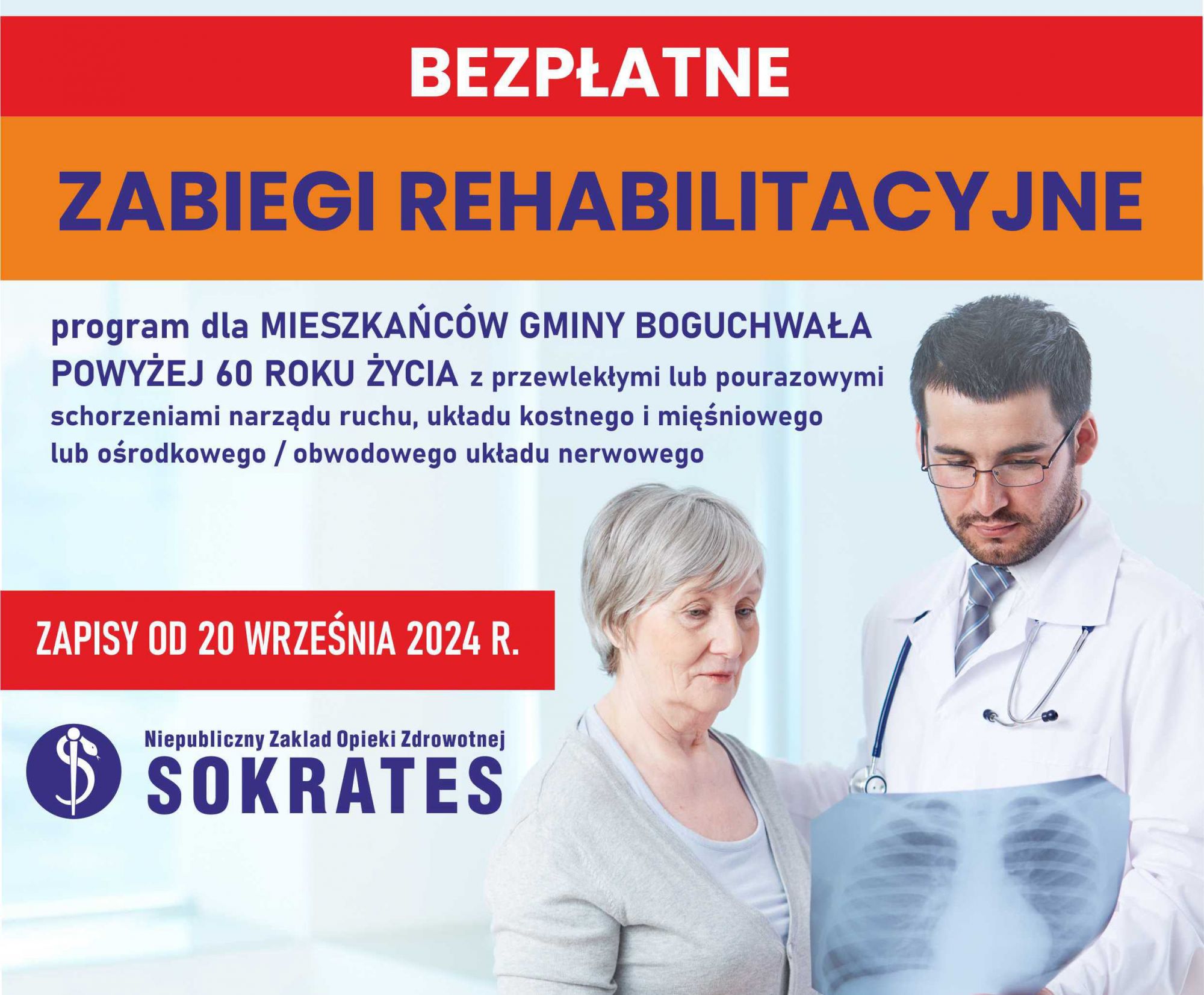 Zabiegi rehabilitacyjne dla mieszkańców Gminy Boguchwała