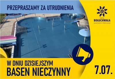 zdjęcie wprowadzające do artykułu: 7.07.2026  (wtorek) BASEN NIECZYNNY