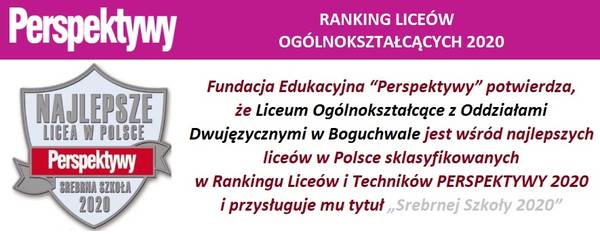 zdjęcie do
													 artykułu Liceum w Boguchwale niezmiennie wśród najlepszych szkół średnich w Polsce