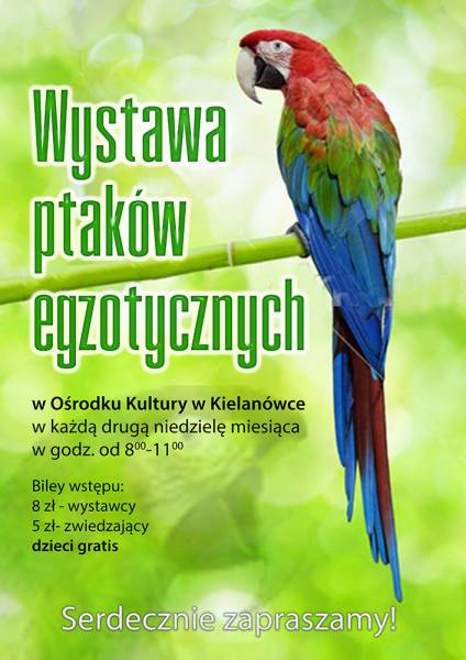 zdjęcie do
													 artykułu Wystawa Ptaków Egzotycznych w Kielanówce