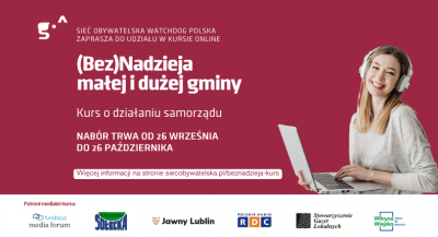 zdjęcie do
													 artykułu Zaproszenie na kurs “(Bez)Nadzieja małej i dużej gminy”